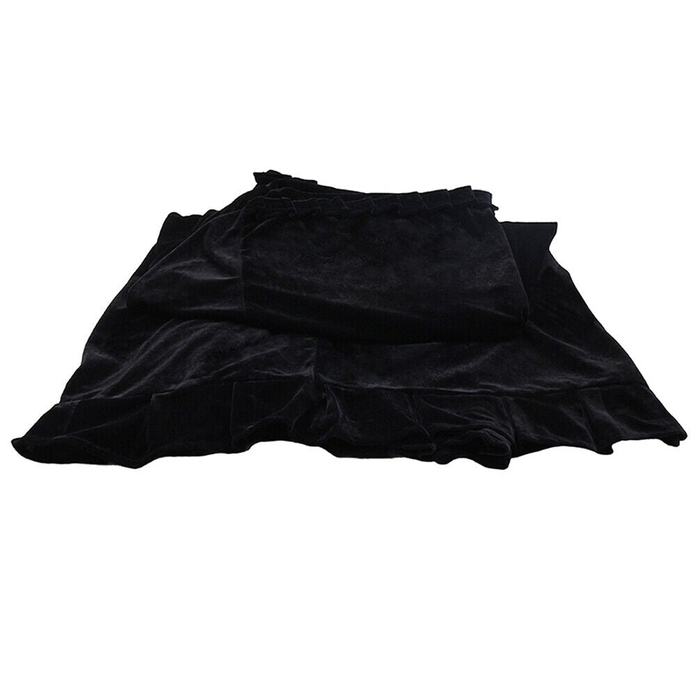 Pleuche Upright Piano Cover Full Piano Dust-proof Covers Cloth (Black)