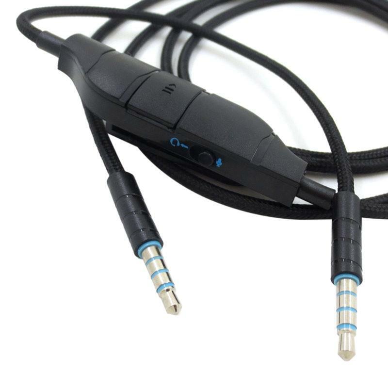 3.5mm Earphone Audio Cable with Inline Control for G633 G933 Headset Headphone