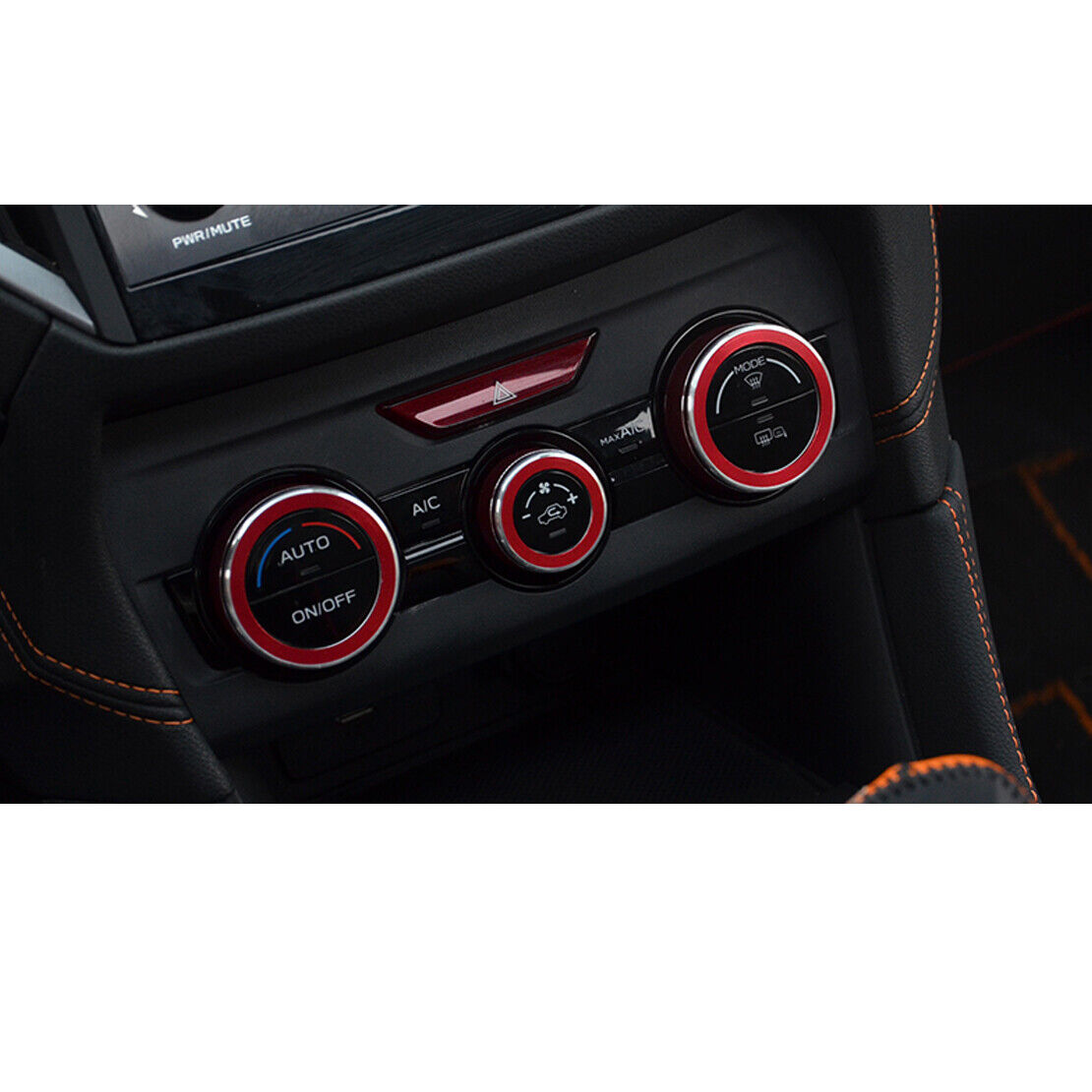 3x Aluminum Air Conditioner Switch Knob Ring Trim Fit For Subaru Impreza WRX/STI