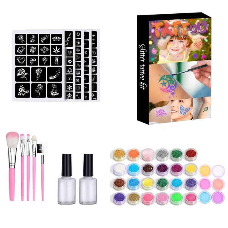 Glitter Tattoo Sets Easy To Use Kids Temporary Sparkle Tattoos Great Gifts