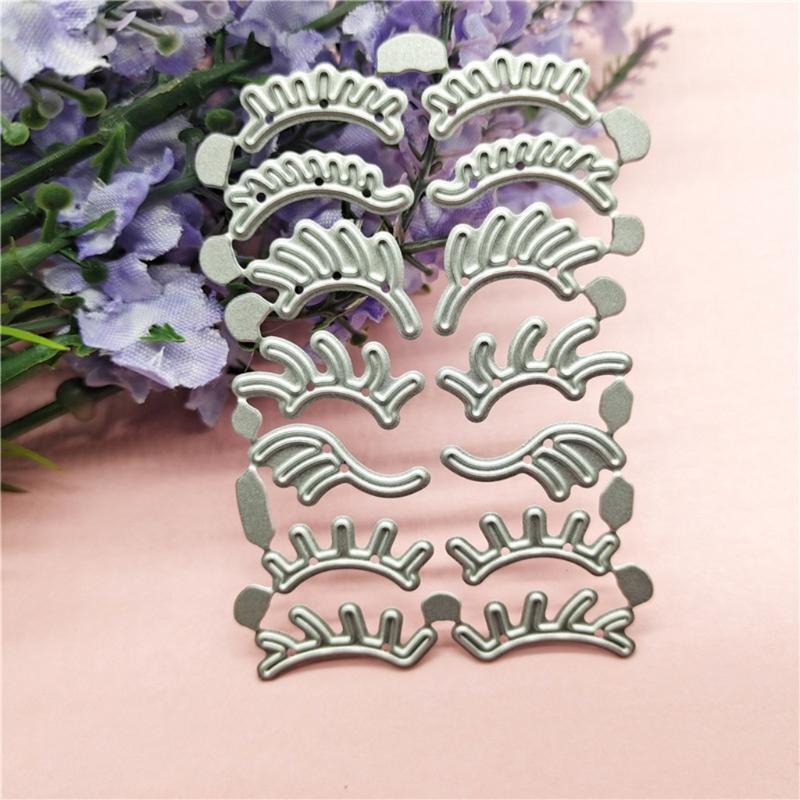 Mini Eyelash Embossing Metal Cutting Dies Stencil Cartoon DIY Scrapbook Template