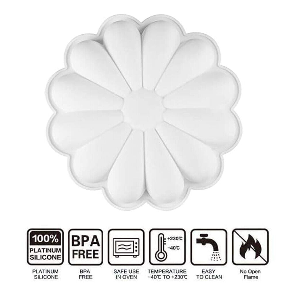 Jelly DIY Pastry Mousse Sunflower Flower Cake Mold Baking Tools Silicone