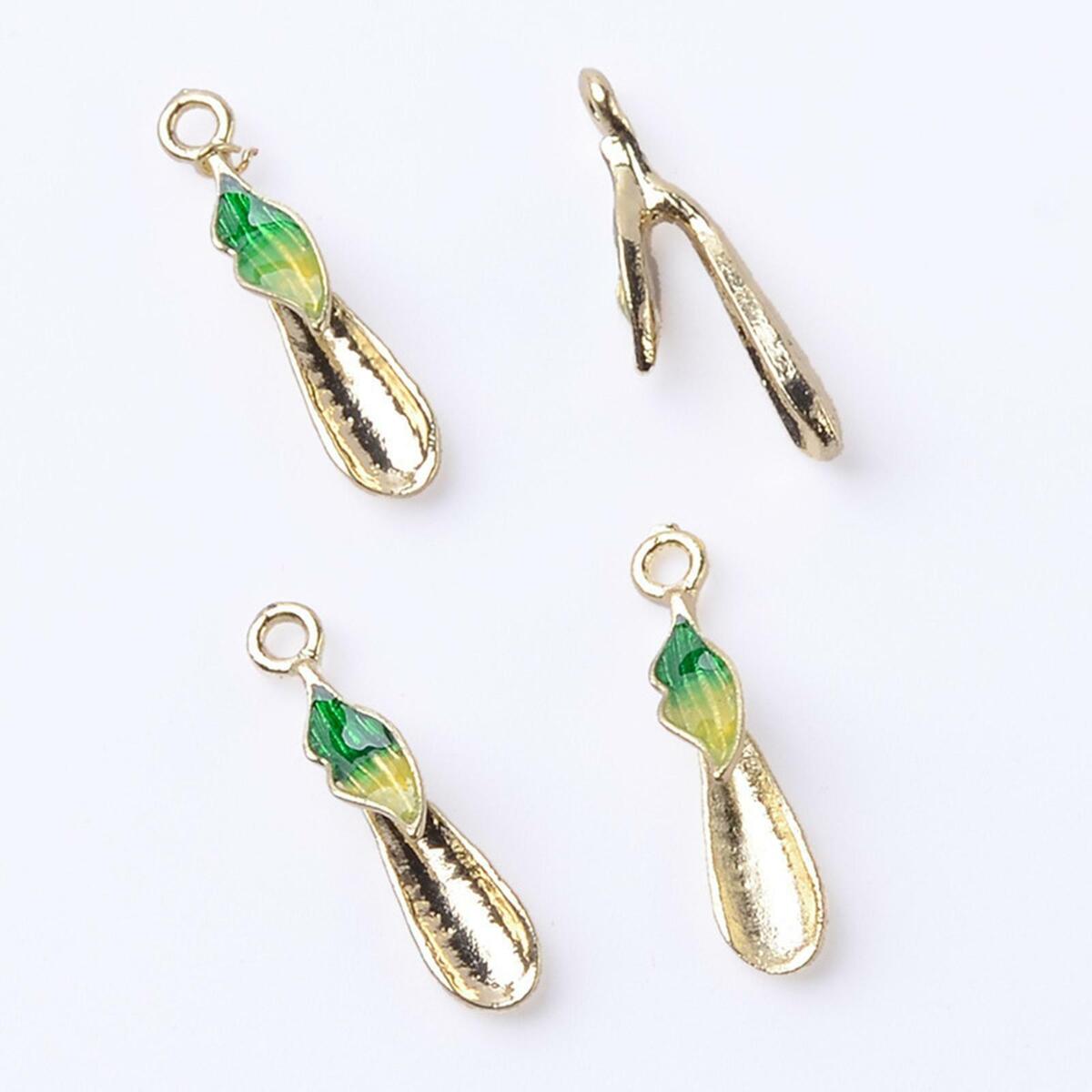 10x Teardrop Earring Charm Pendants for Handmade Key Rings Jewelry Making