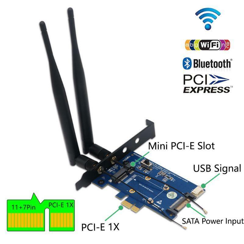 Mini PCI Express to PCI-E 1x Adapter with SIM Card Slot for WiFi 3G/4G/LTE Card