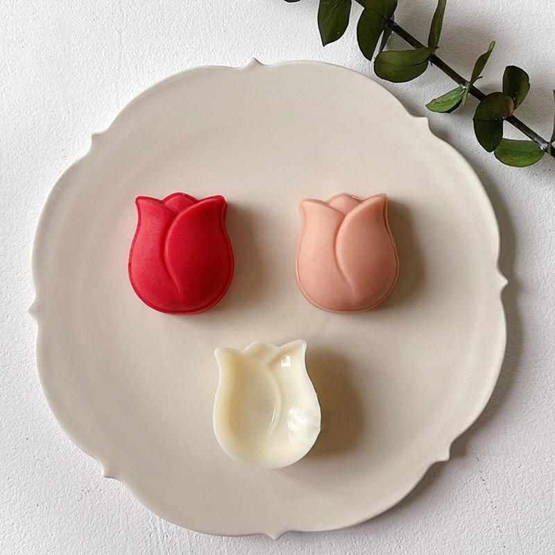 50g Cute Tulip Shape Plastic Mooncake Mold Mooncake Mold DIY Baking Accessories