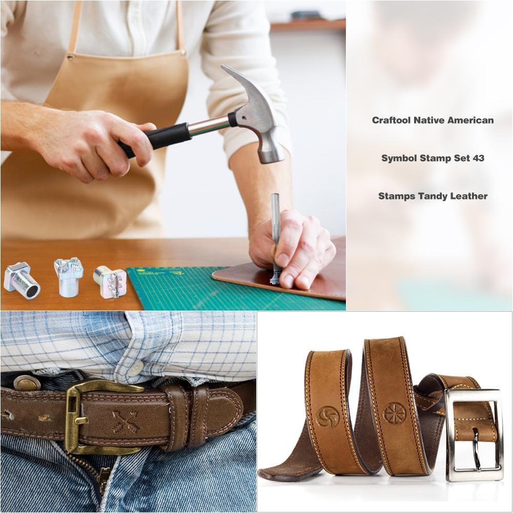 Craftool Carbon Steel Symbol Stamp Set 49 Stamps for Leather Marking