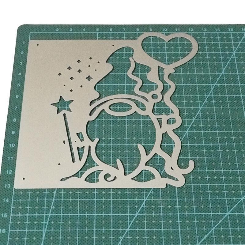Heart Gnome Metal Cutting Dies Stencil DIY Scrapbook Album Paper Card Template