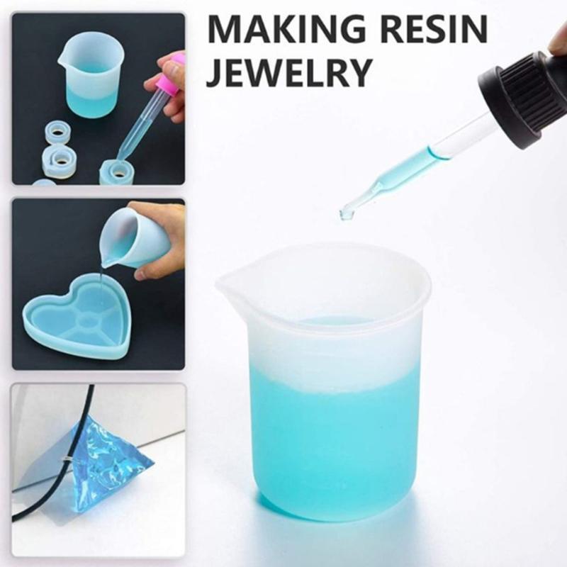 43 Pcs Silicone Measuring Cup Card Slot Mixing Cup Finger Cots Wooden Stirrer