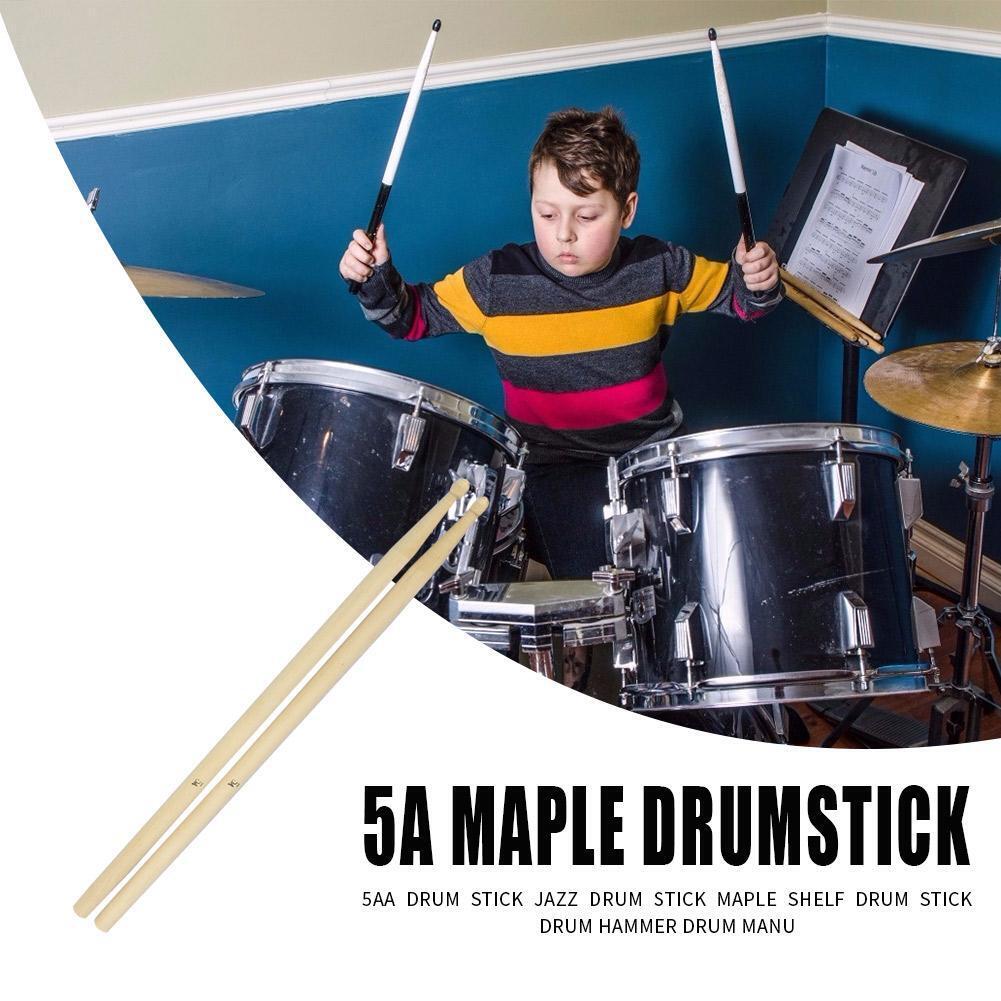 2pcs Maple Wooden Drum Sticks 5A Drumsticks Percussion Instruments Parts