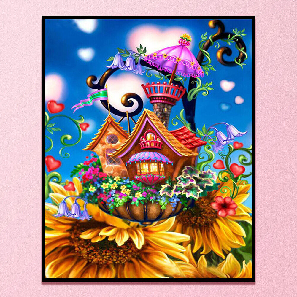 House Full Cross Stitch 11CT Counted Cotton DIY Handmade Needlework Decor