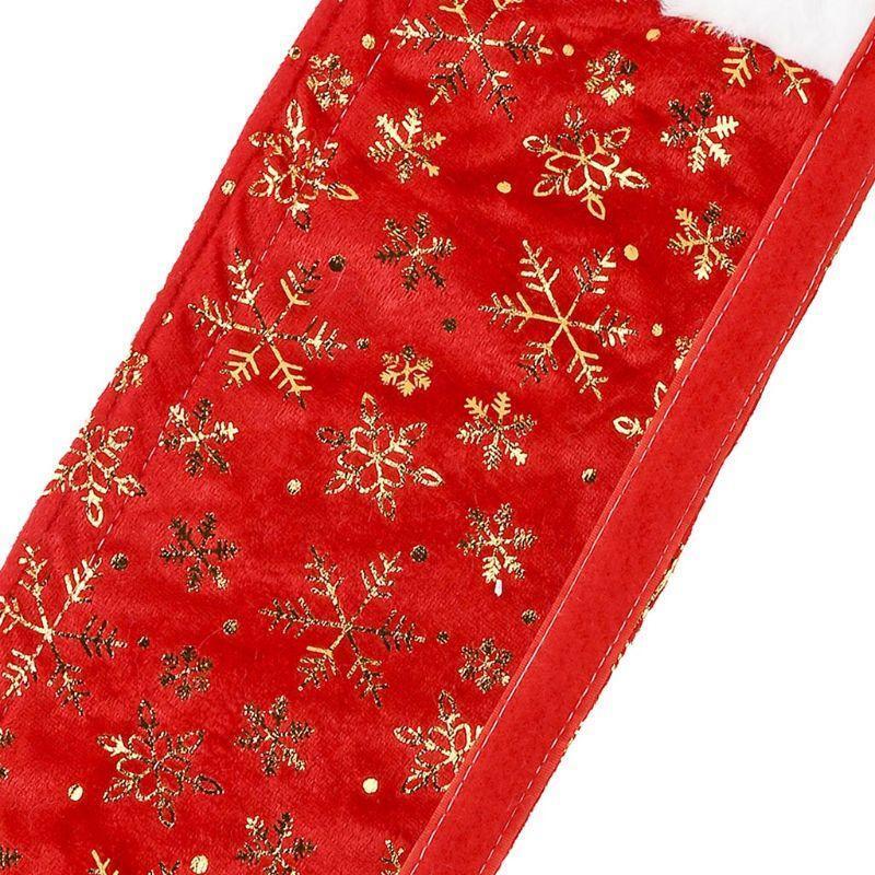 4pcs Gloden Snowflake Christmas Refrigerator Door Handle Cover Xmas Decoration