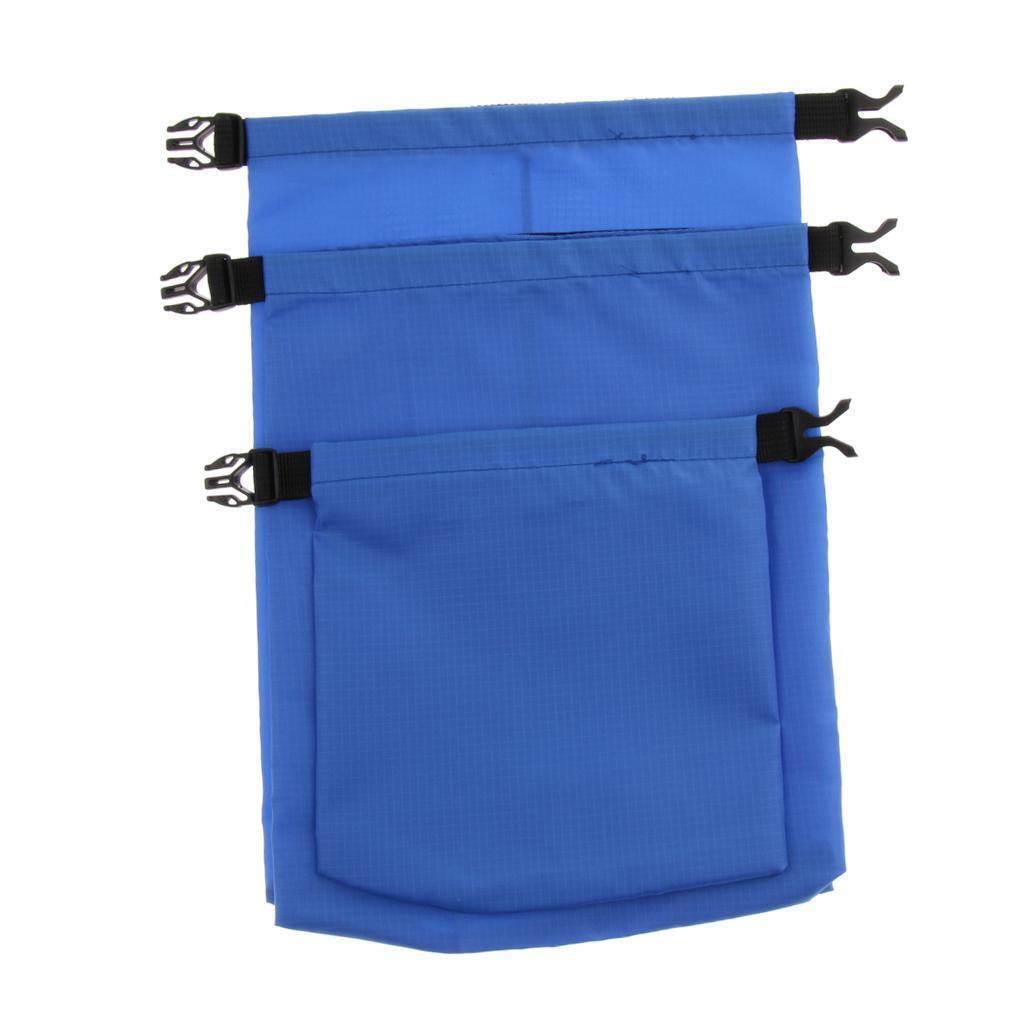 3 Sizes Set Waterproof Dry Bag Sack Storage Camping Rafting Kayaking Blue
