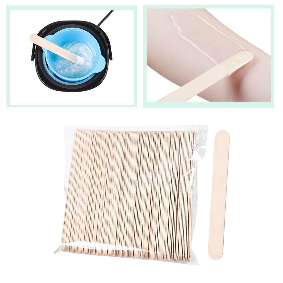 Wax Sticks Large Wooden Smooth Applicator Spatula for  Removal Nose Body