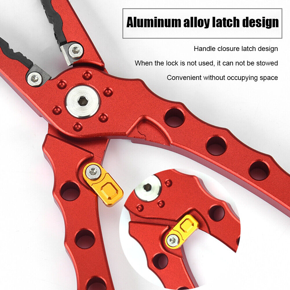 Outdoor Spring Fishing Lures Pliers Fish Hook Remover Line Cutter (Red)