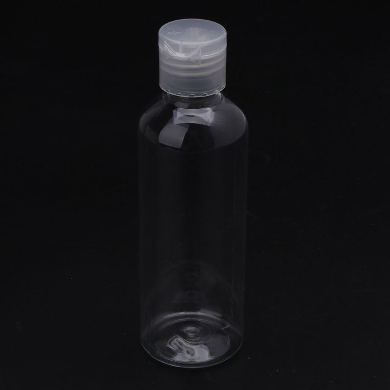 100MlClear Flip Top Cap Refillable Bottle Transparent Small Simple Empty Bottles