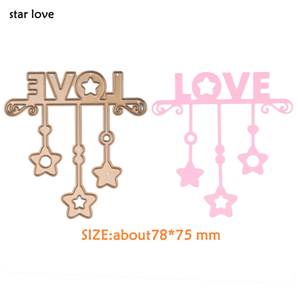LOVE Pattern Embossing Cutting Dies Stencils DIY Art Scrapbooking Card Tool