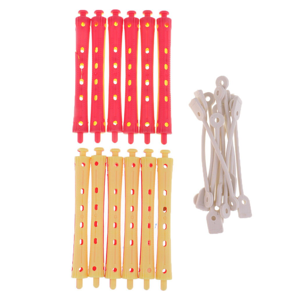 60 lot Non-Slip Perming Rods DIY Waves Pin Curls Curling Rollers Tools Kit