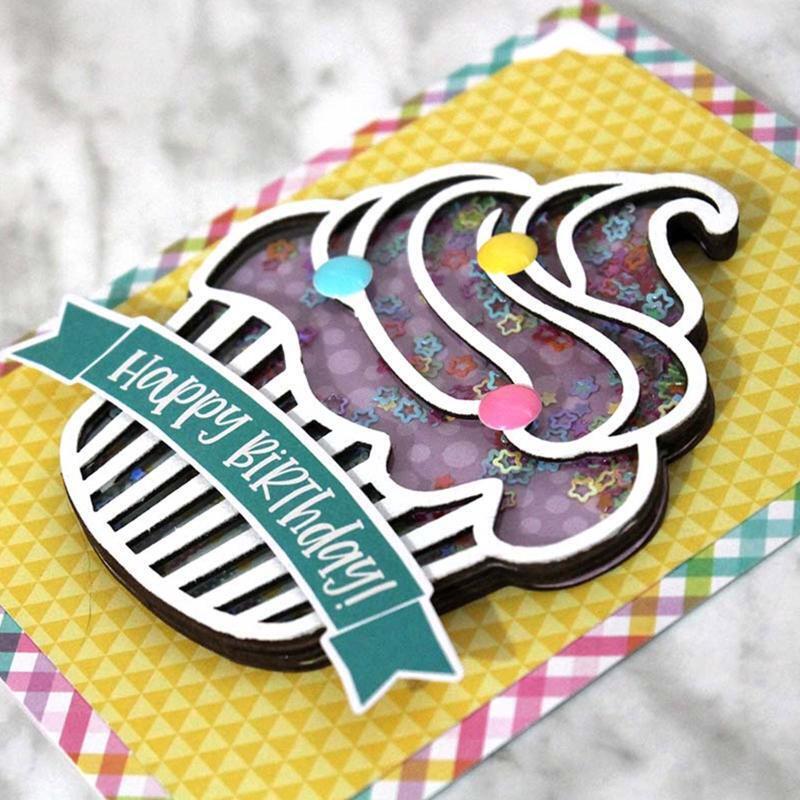 Cupcake Shaker Cutting Dies Stencil Scrapbooking DIY Album Stamp Paper Card