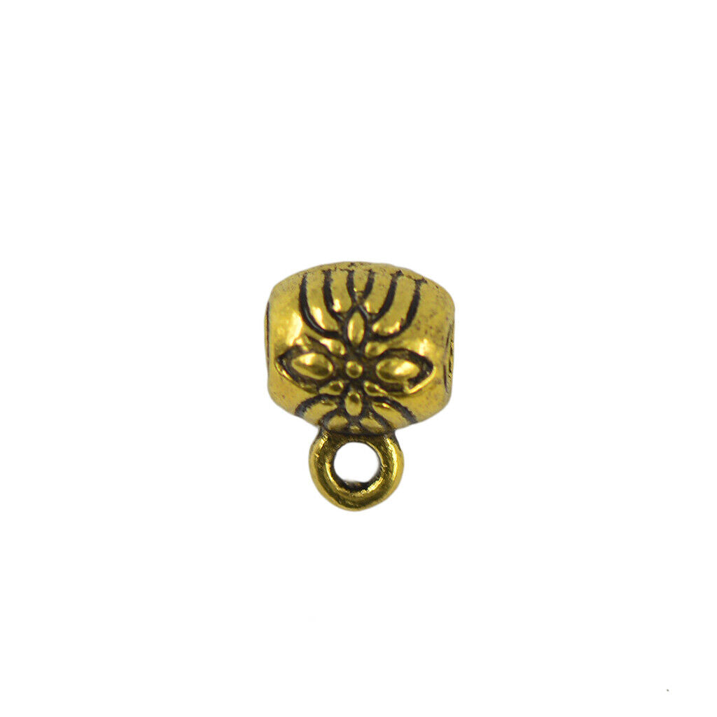 Bail Hanger Charms Pendants Spacer   Flower Pattern DIY Necklace
