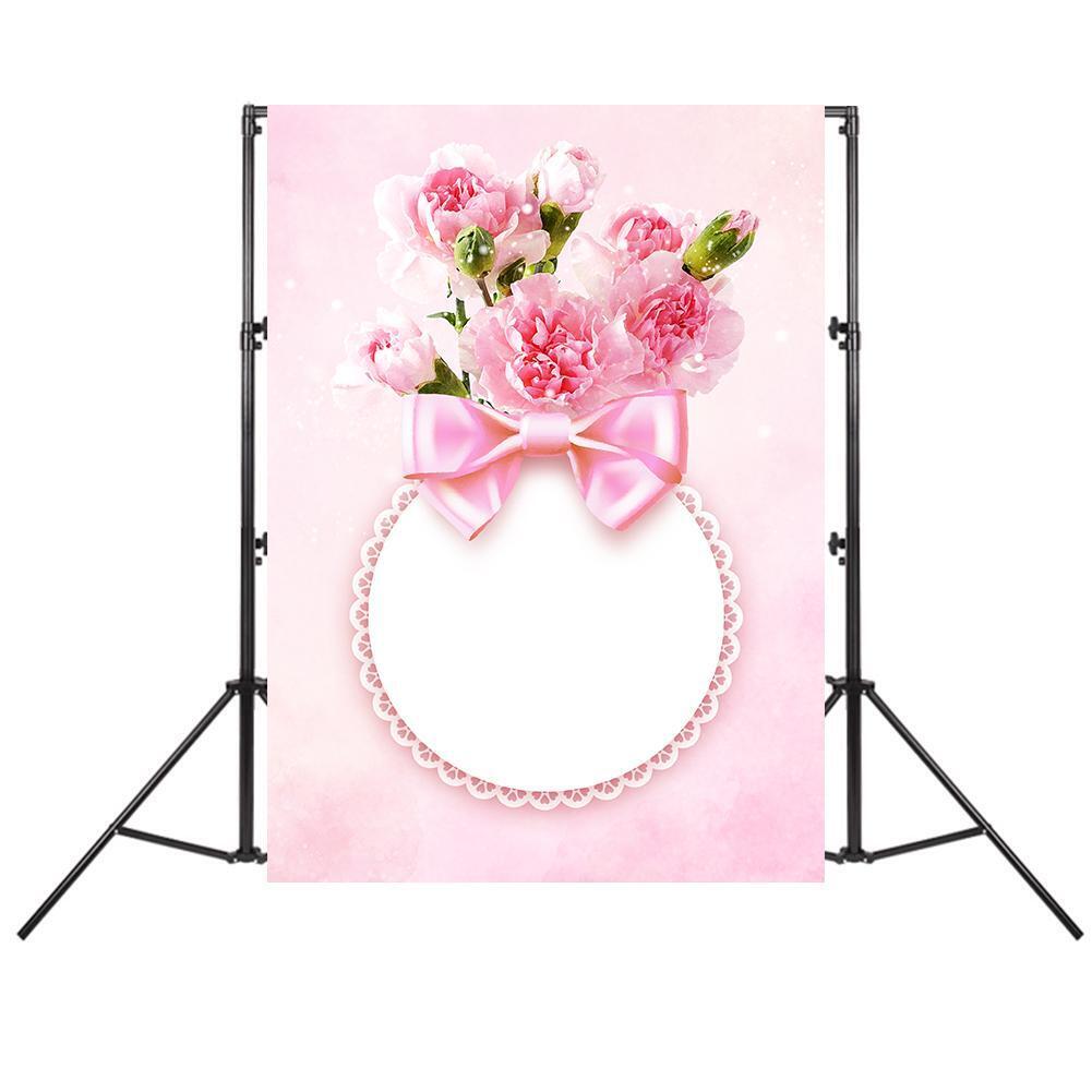 Mother Day Pink Flower Party Photography Backdrop Festival Photo Background