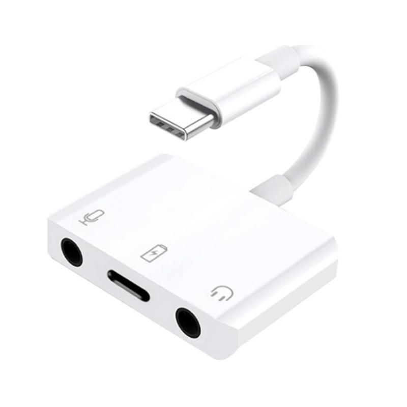 Stereo Mic Speaker Headset Audio Jack 3.5mm Cable Adapter Type-C Sound Card