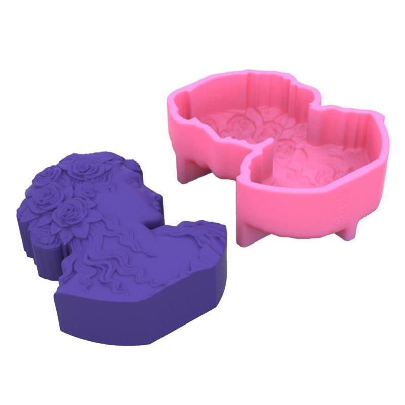 Dame Statue Aromatherapy Gypsum Candle Mold Sculpture Silicone Epoxy Mold