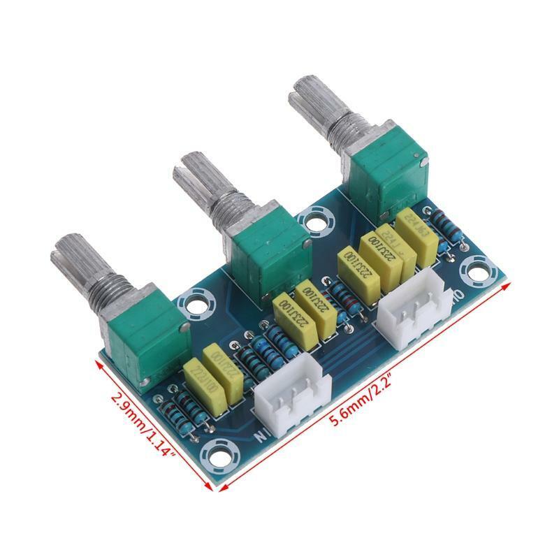 HIFI Amplifier Passive Tone Board Treble Bass Volume Control Preamp Board 2.1CH