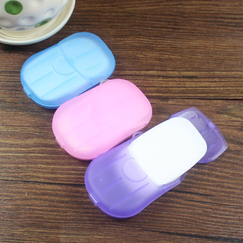 20pcs/Box Disposable Soap Papers Portable Travel Hand Washing Scented Slice