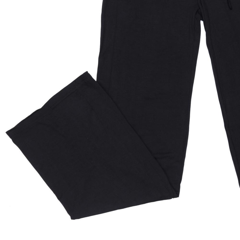 Loose Yoga Pants Elastic Women Sports Exercise Running Trousers (Black XL)