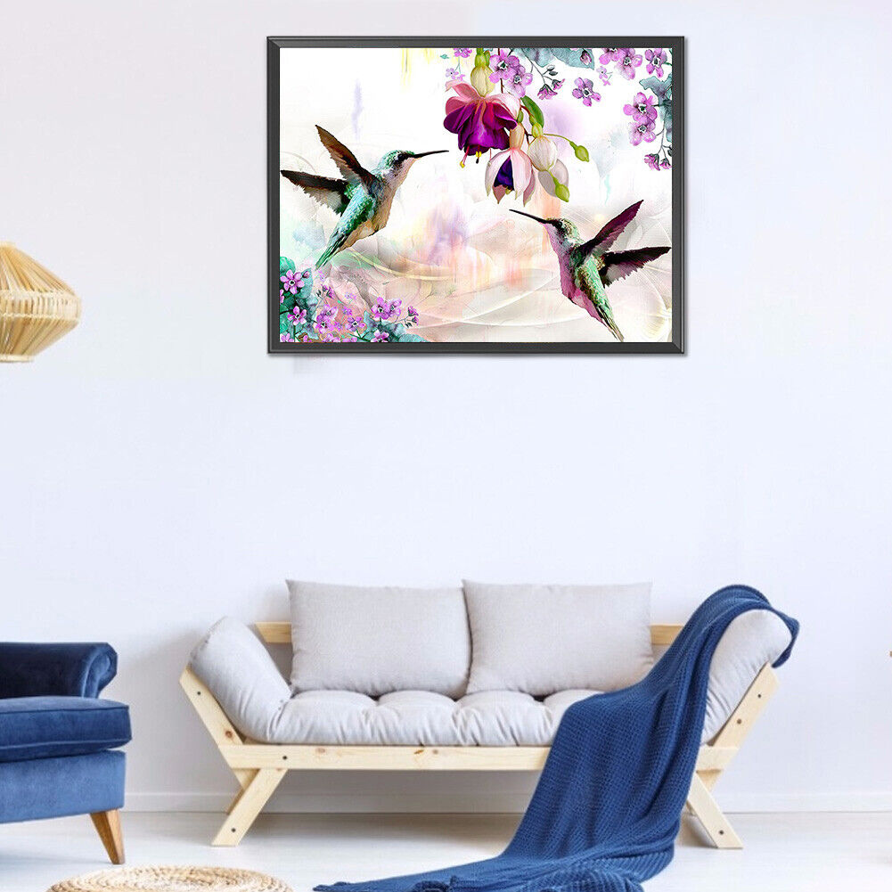 5D DIY Diamond Painting Bird Flower Full Square Drill Mosaic Picture Kit