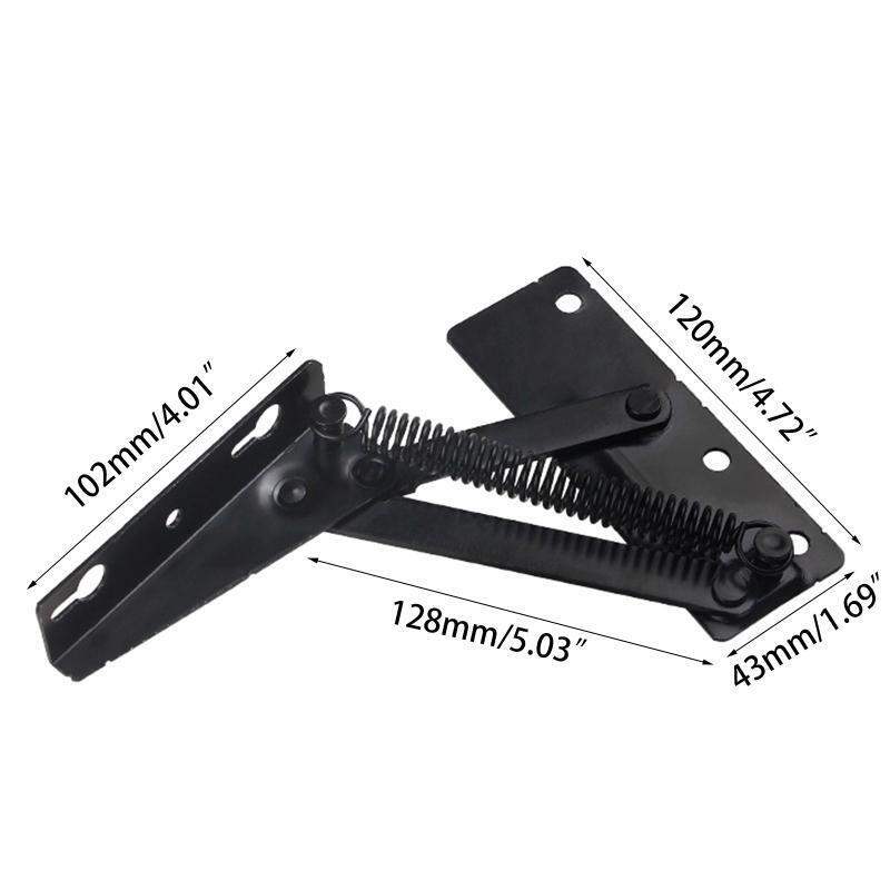 2 Pieces Adjustable Angle Mechanism Hinge Metal Steel Black Sofa Bed Bedding