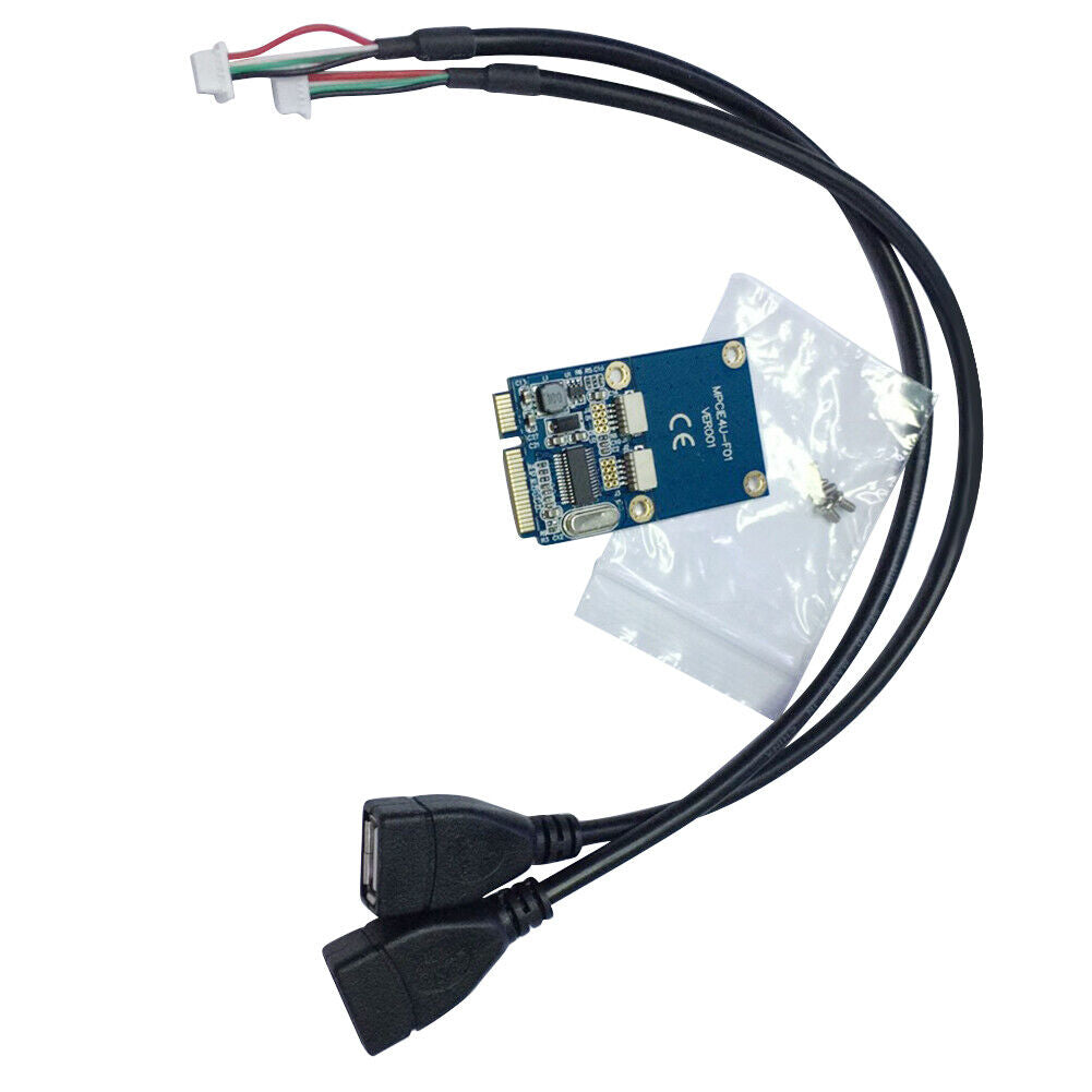 Mini PCI-E to Dual USB Adapter mPCIe to 5 Pin 2 Ports USB2.0 Converter Card
