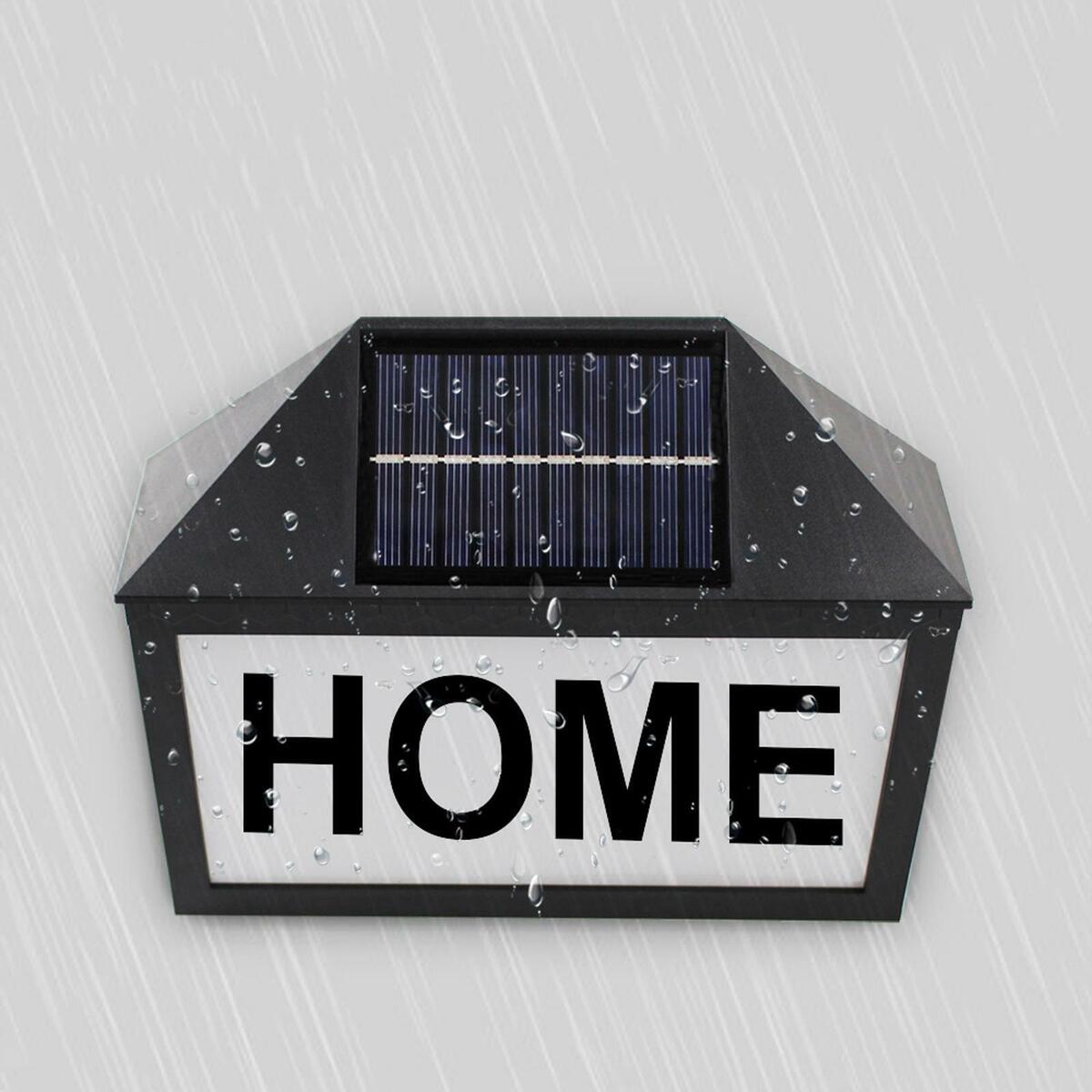 Solar  Plaque House Number Set House Sign Address Light Out