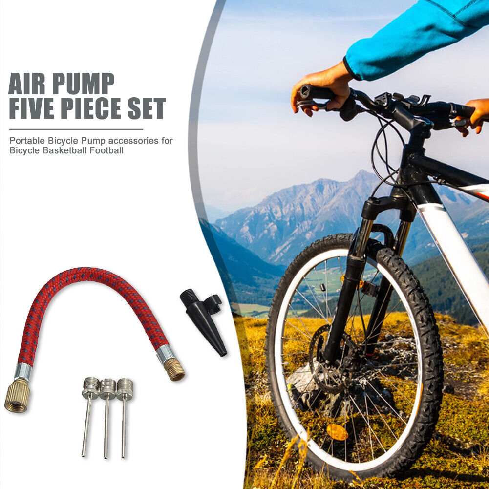 Bike Ball Pump Inflator Hose Swimming Ring Nozzle Ball Air Pump Needles