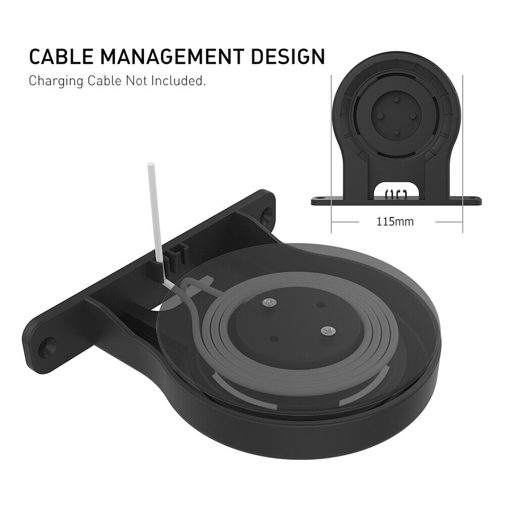 2pcs Smart Bluetooth-compatible Speaker Wall Bracket Outlet Holder (Black)