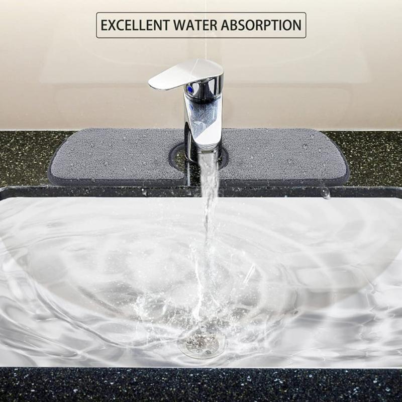 4 Pieces Premium Faucet Absorbent Mats Useful Water Drying Mats Behind Faucet