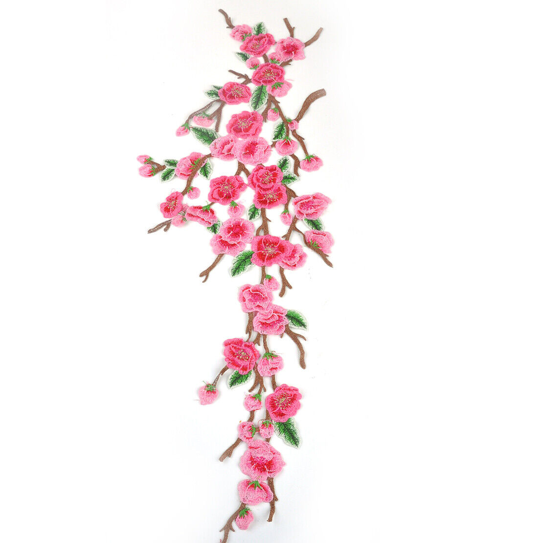 28" Plum Flower Embroidered Iron Sew Patch Badge Applique Dress Collar Jeans Li