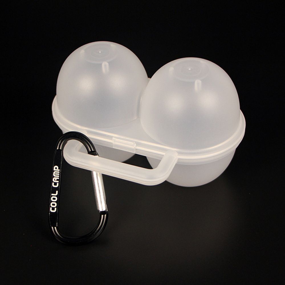 2 Grid Plastic Outdoor Picnic Portable Eggs Case Egg Tray Storage Box Egg Carton
