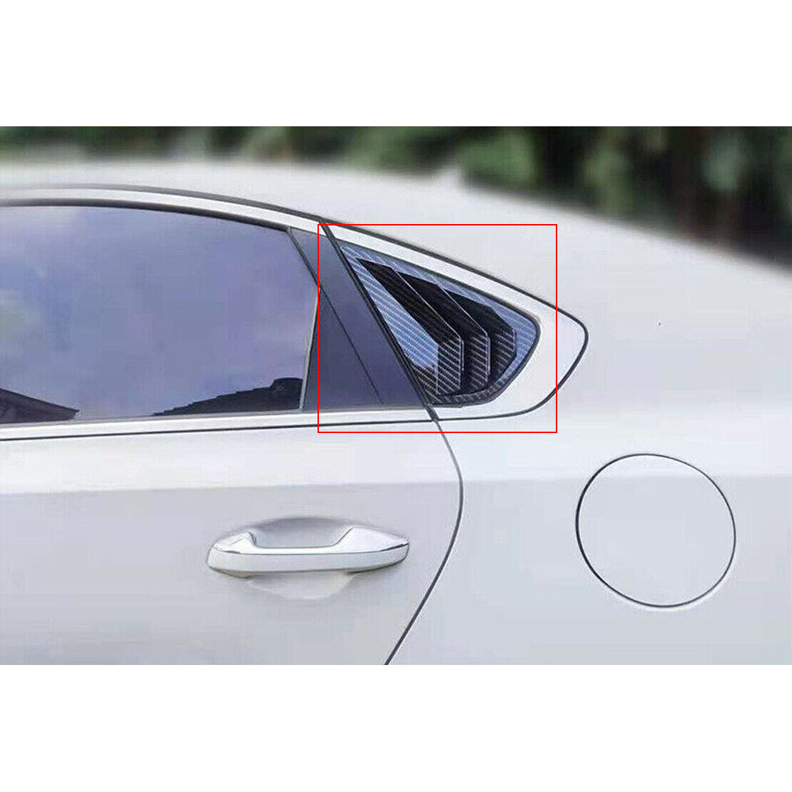 CarbonFiber Grain Side Window Vent Scoop Louver Cover Fit For Kia Forte K3 19-21