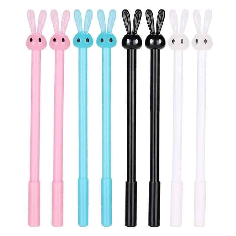 8 Pieces Creative Cartoon Gel Pen Refillable Black Gel Pens for Student Writing