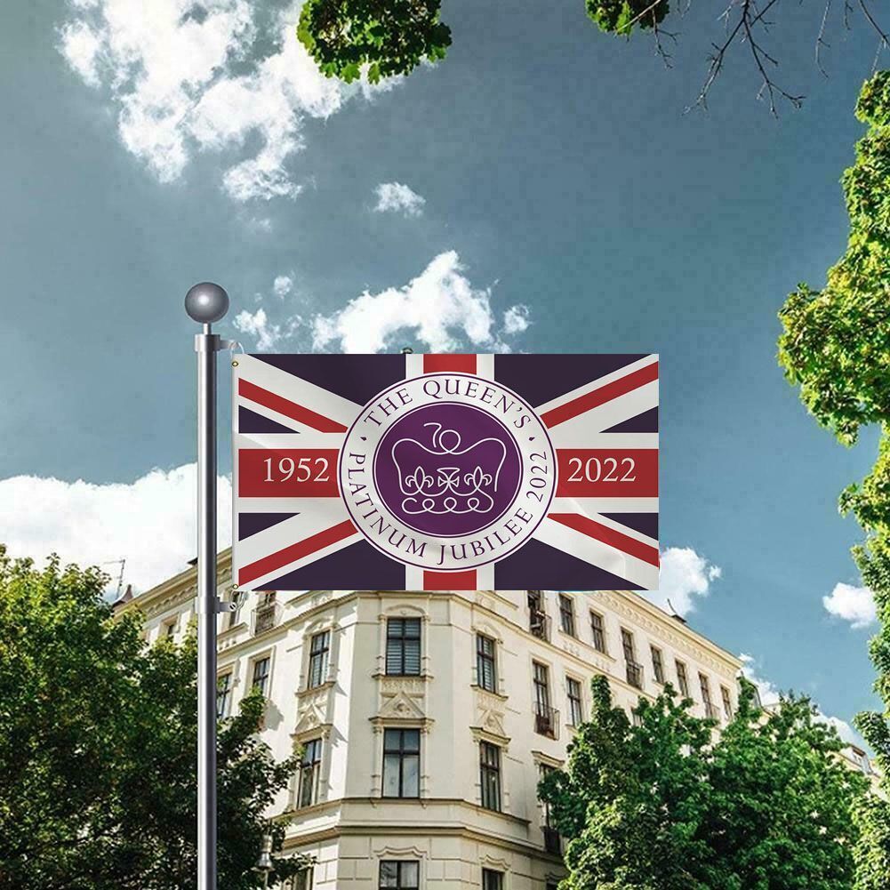 Home Decor Platinum Jubilee 1952-2022 Queen Elizabeth II Flag 70th Anniversary