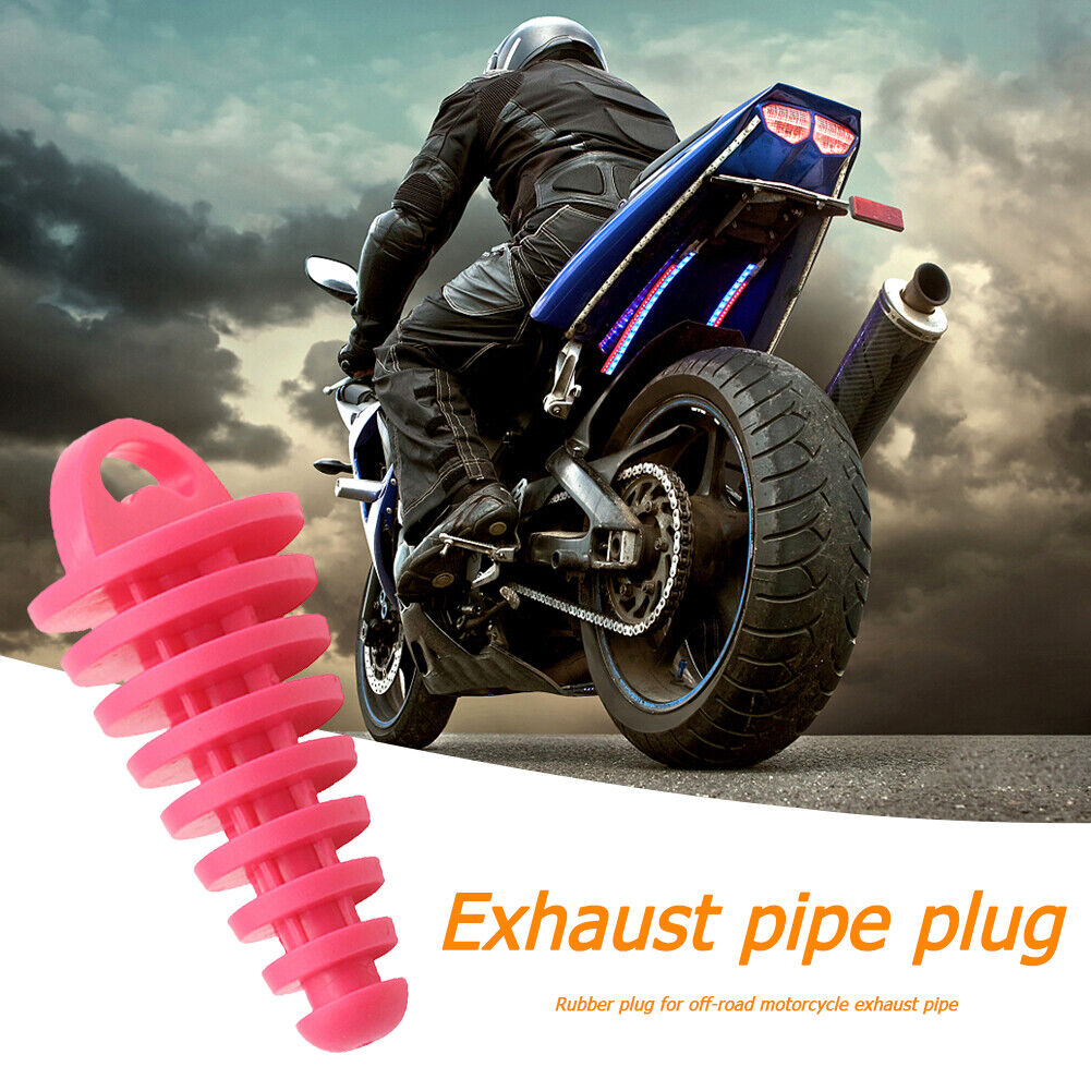 Motorcycle Exhaust Pipe Air-bleeder Plug Muffler Wash Plug Small (Pink)