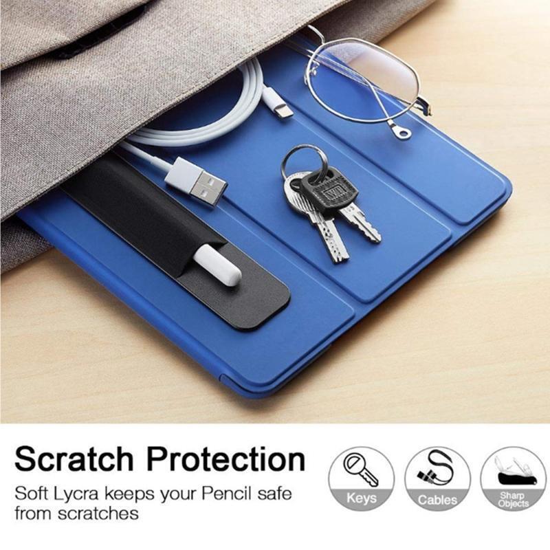 Simple Adhesive Pencil Holder Protective Pouch Bag for Stylus Pens Removable
