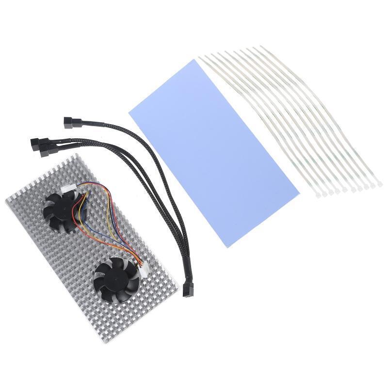 Dual Fans Graphics Card Backplane Radiator Aodized CNC Heatsink for RTX3060 3080