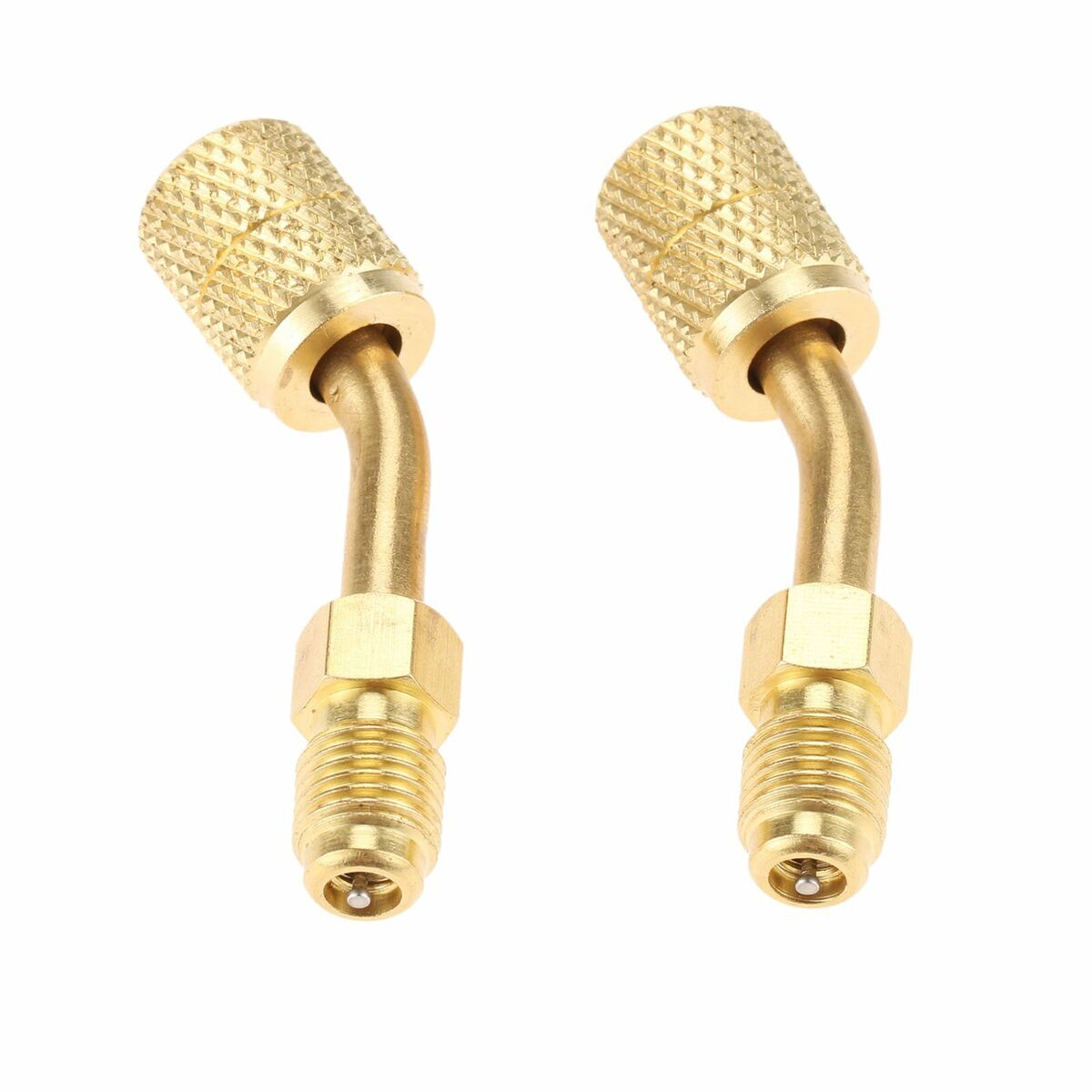 2Pcs R-410A Adapter 1/4" SAE M to 5/16"F for R410a Mini Split Air Conditioners
