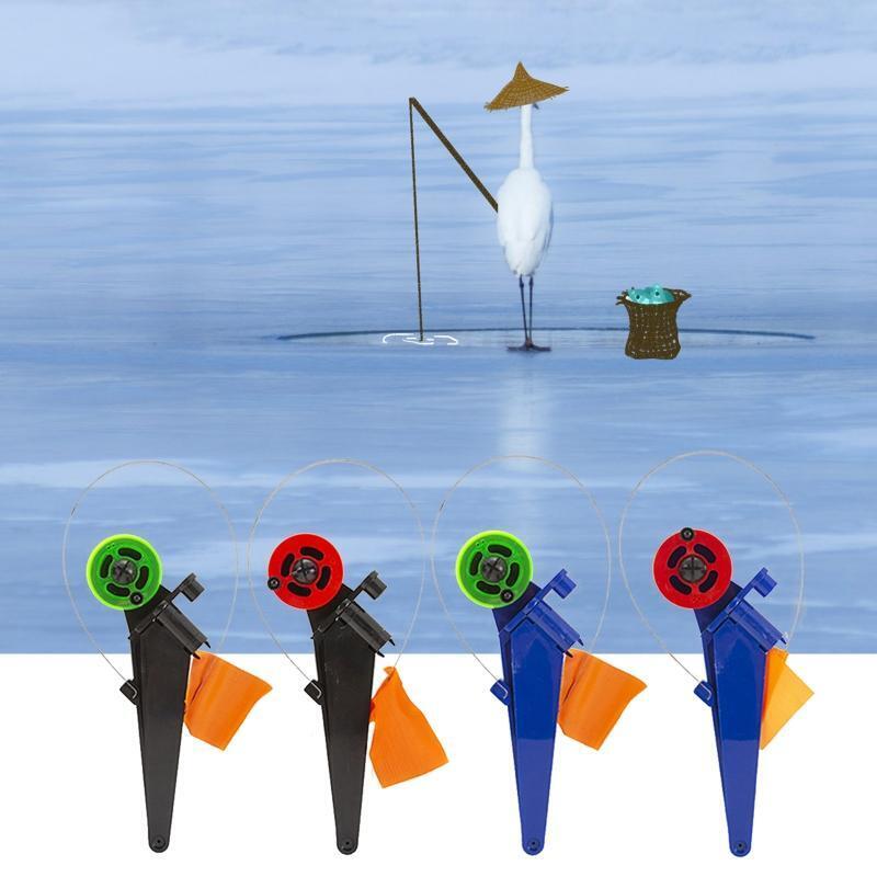 Portable Ice Fishing Rod Tip Up W/ Flag Marker Pole Indicator Winter Equipment