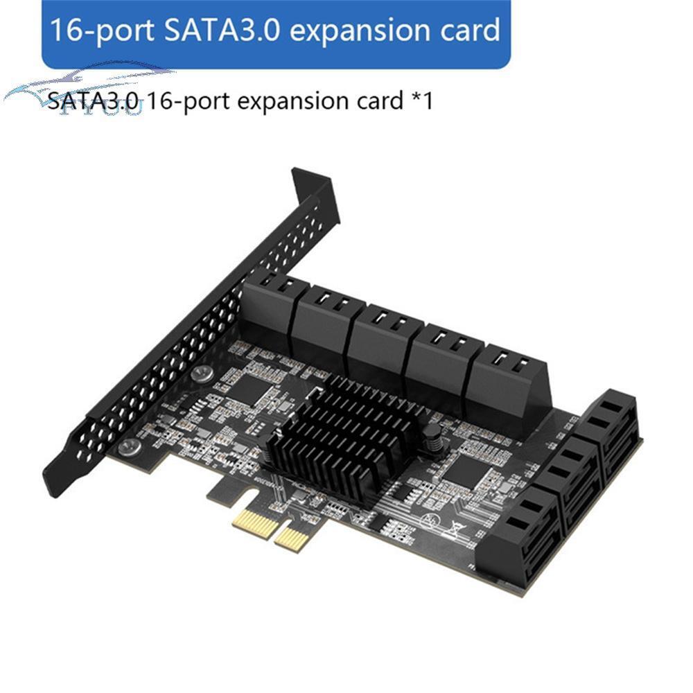 PCI-E Expansion Card 16 Port SATA PCI Express X1 to SATA3.0 For TC Miner Mining
