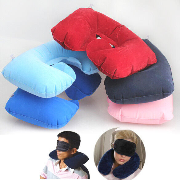 Travel Essential Fashion Multifunction Inflatable Pillow Patch Earplug New