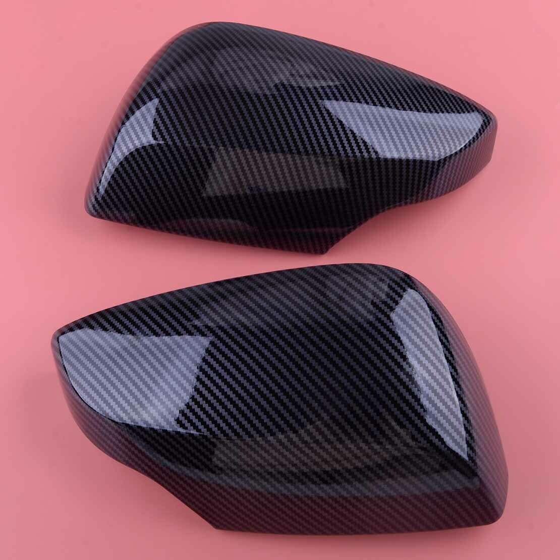 2x Carbon Fiber Style Side Mirror Cover Trim Fit For Subaru WRX STI 2015 up 2021