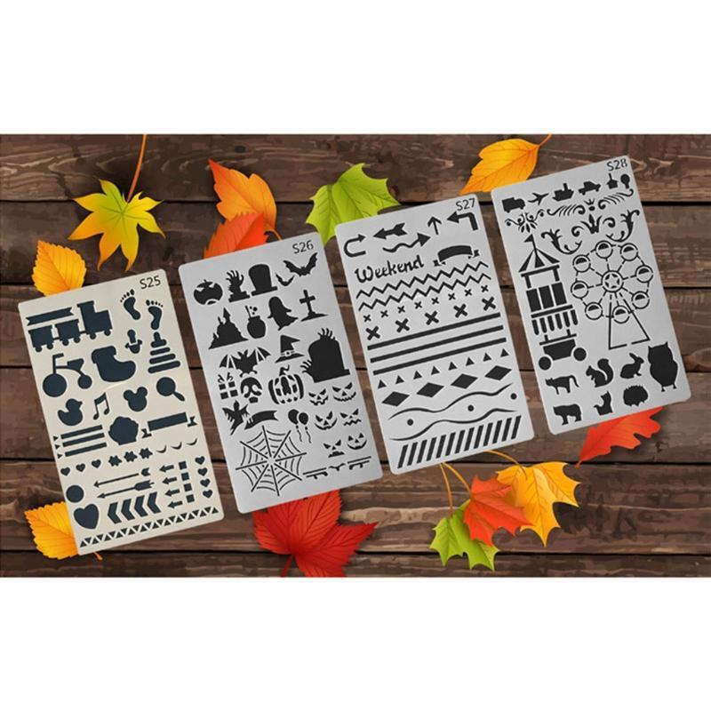 36Pcs Drawing Template Ruler DIY Painting Template Geometric Hollow Out Painting